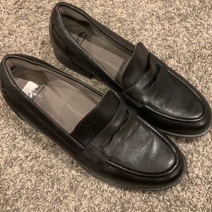Black loafers